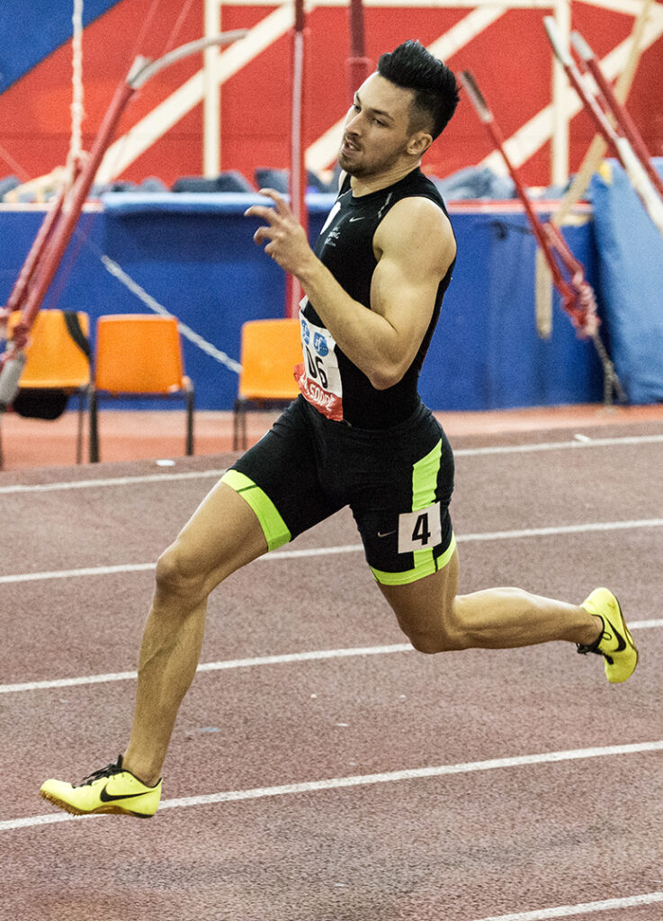 Antti Kokkonen running the 400 meters